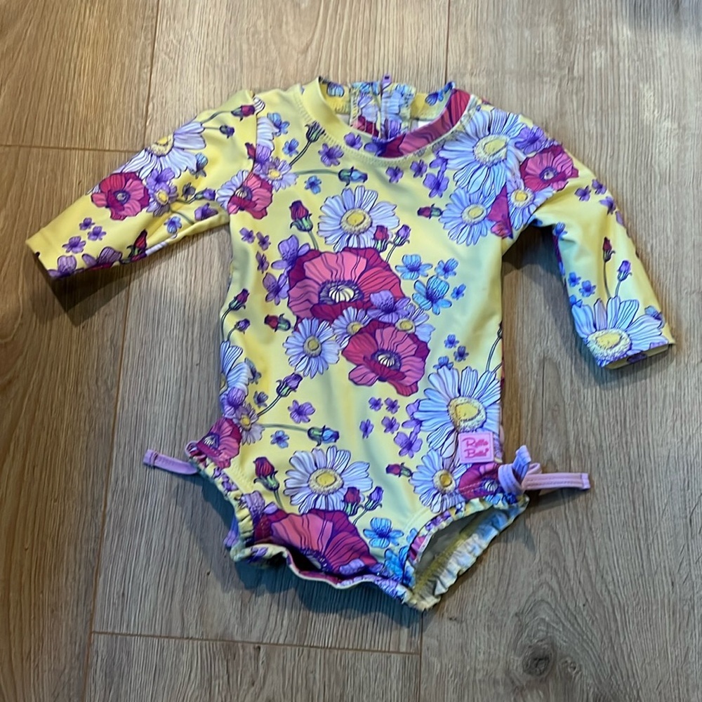 Ruffle Butts Flower Rash Guard